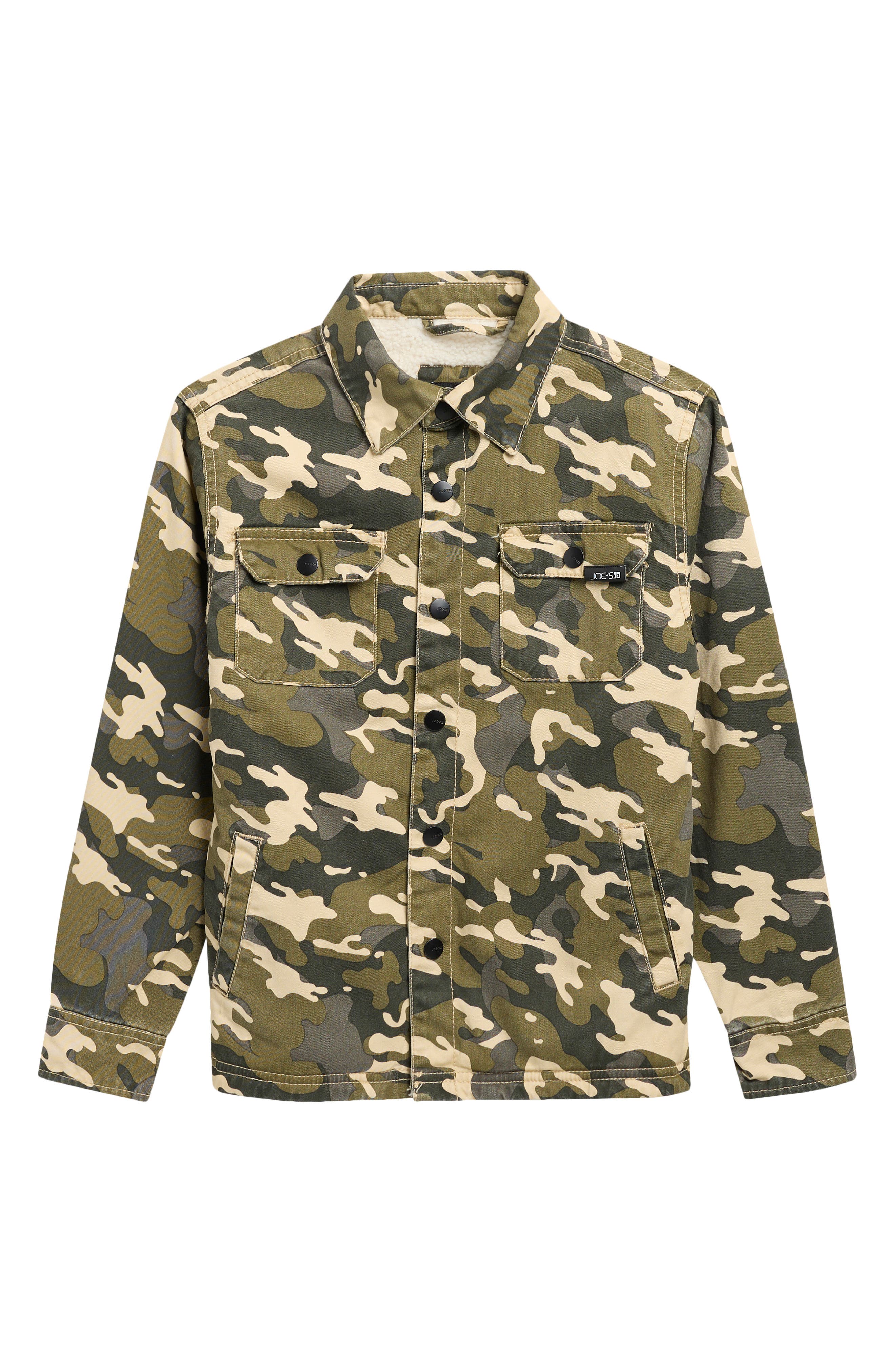 Kids' Camo Snap-Front Jacket