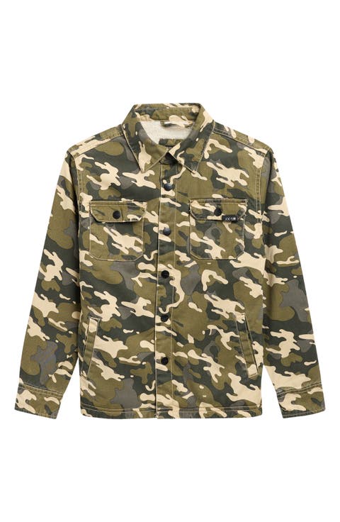 Kids' Camo Snap-Front Jacket