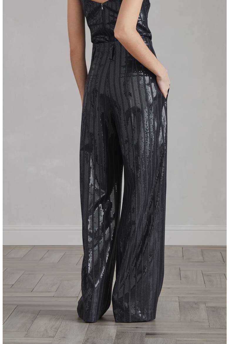 Trousers with Dazzling Embroidery, Alternate, color, Dark Grey