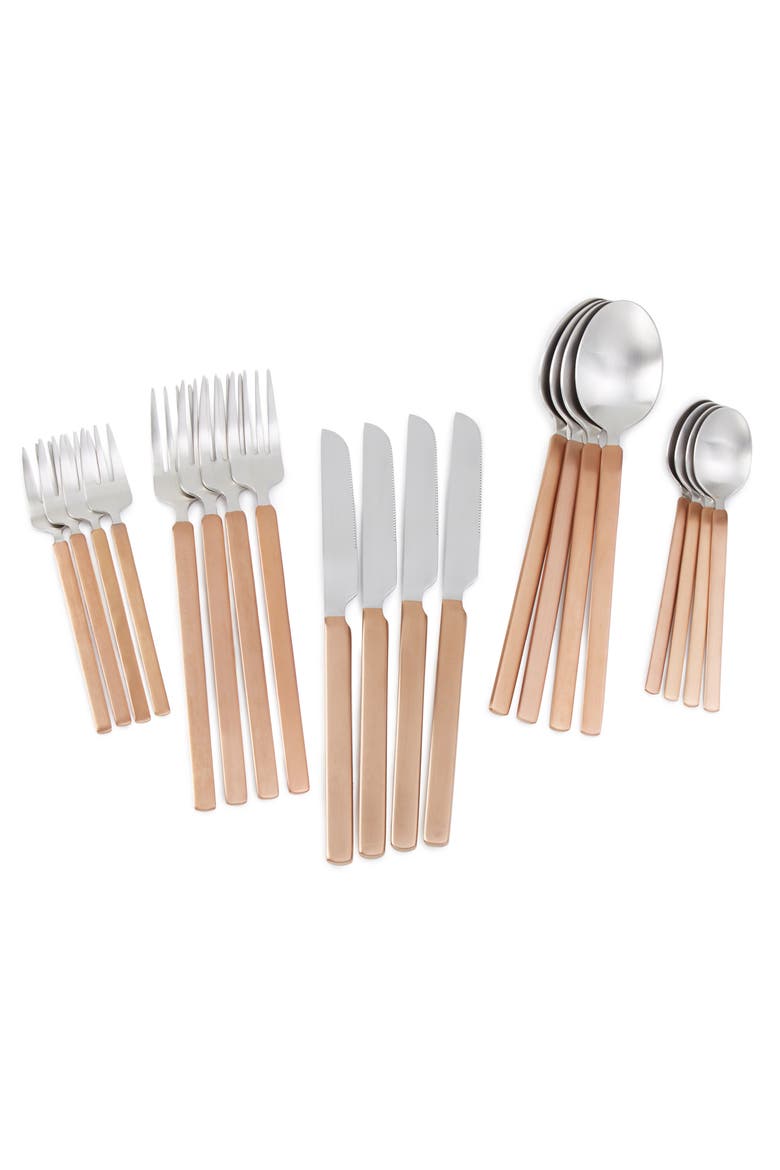 20-Piece Flatware Set, Alternate, color, GOLD