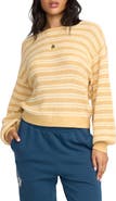 Billabong Light Wave Stripe Oversize Cotton Blend Sweater