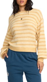Billabong Light Wave Stripe Oversize Cotton Blend Sweater