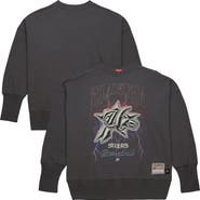 Mitchell & Ness Women's Mitchell & Ness Charcoal Philadelphia 76ers Hardwood Classics Lightweight Pullover Sweatshirt