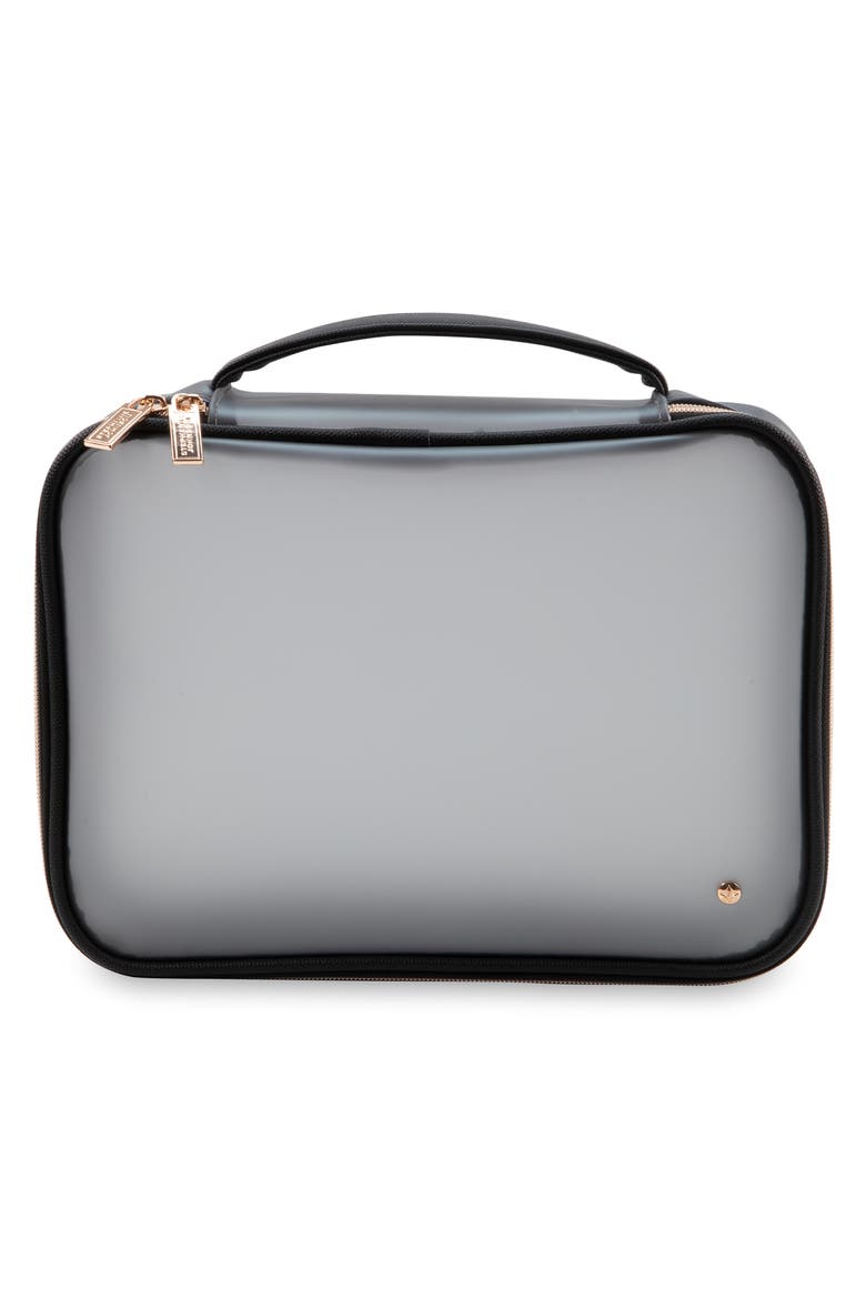 Jumbo Makeup Case, Alternate, color, BLACK