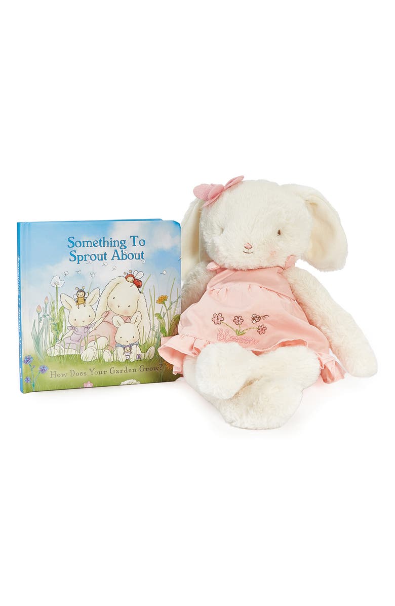 Bunnies by the Bay Something To Sprout About Board Book & Garden Blossom Stuffed Animal Set, Main, color, 