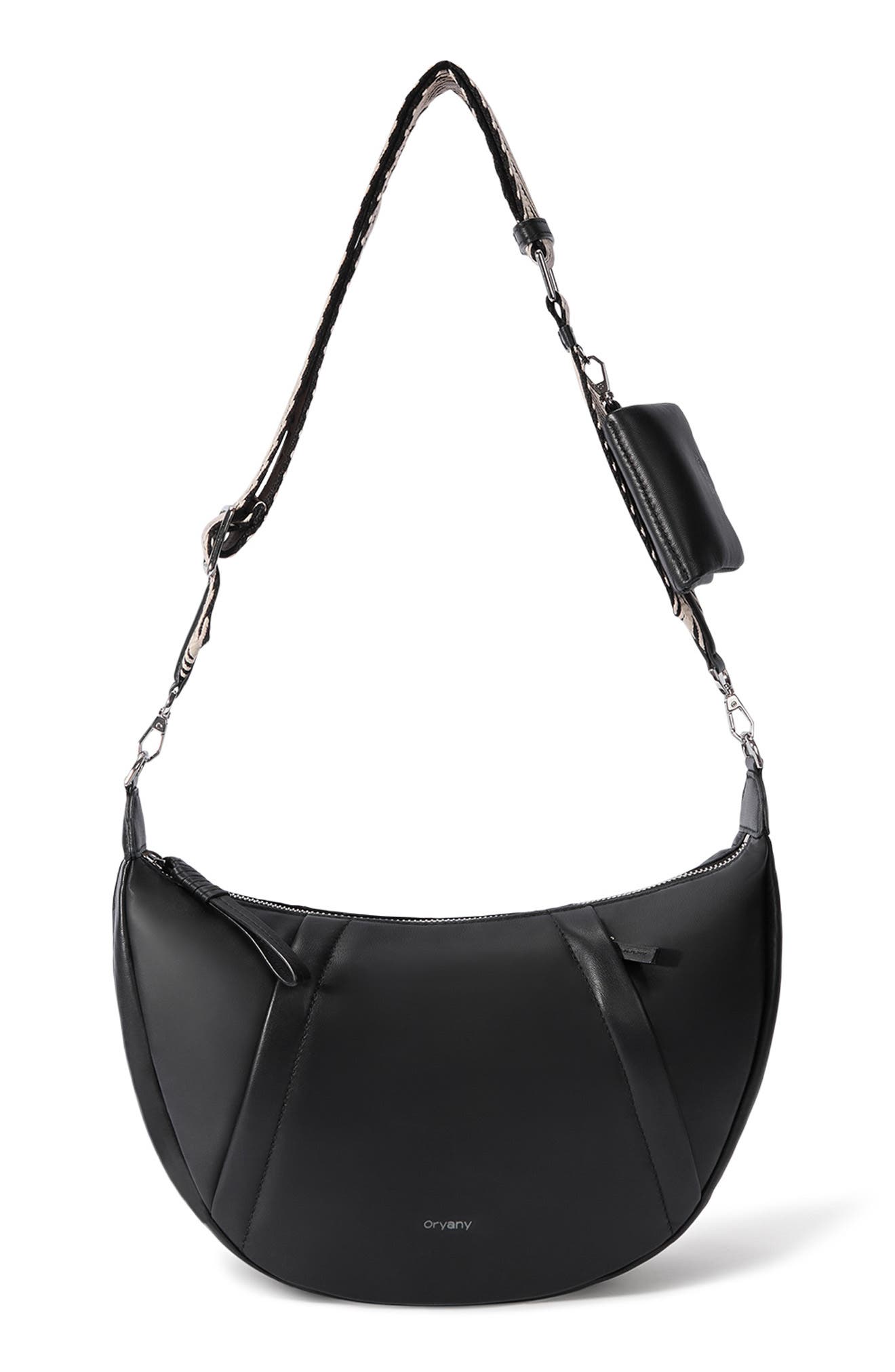 Oryany Leather Crossbody Bag, Main, color, Black