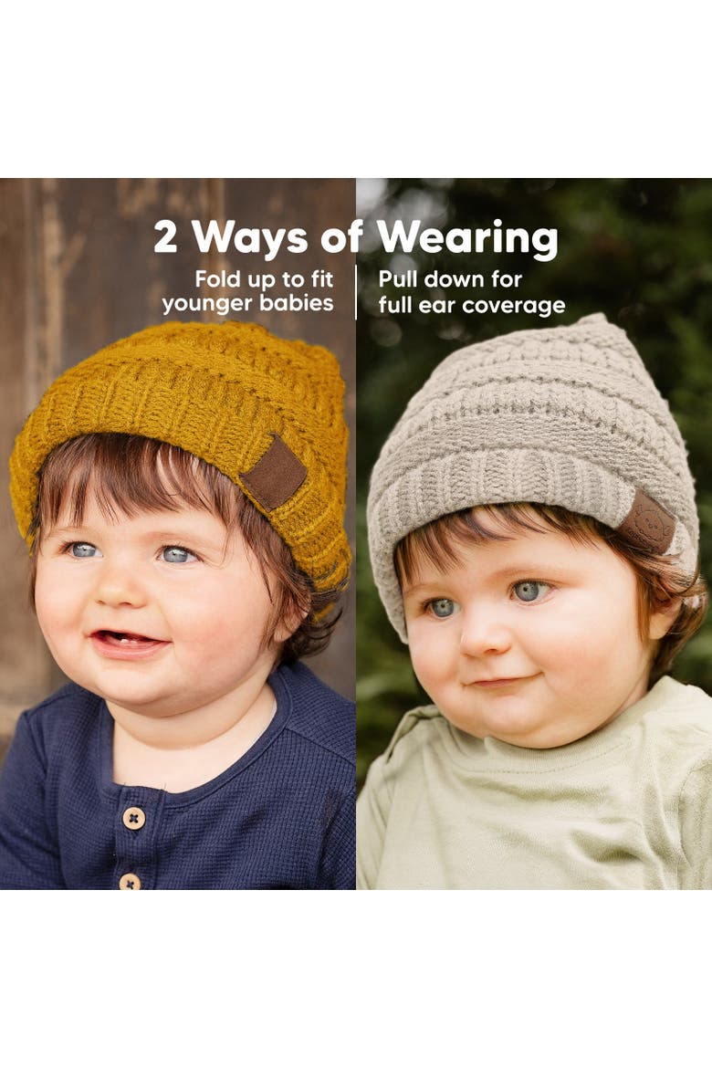 3-Pack Warmzy Baby Beanies, Alternate, color, Sunshine