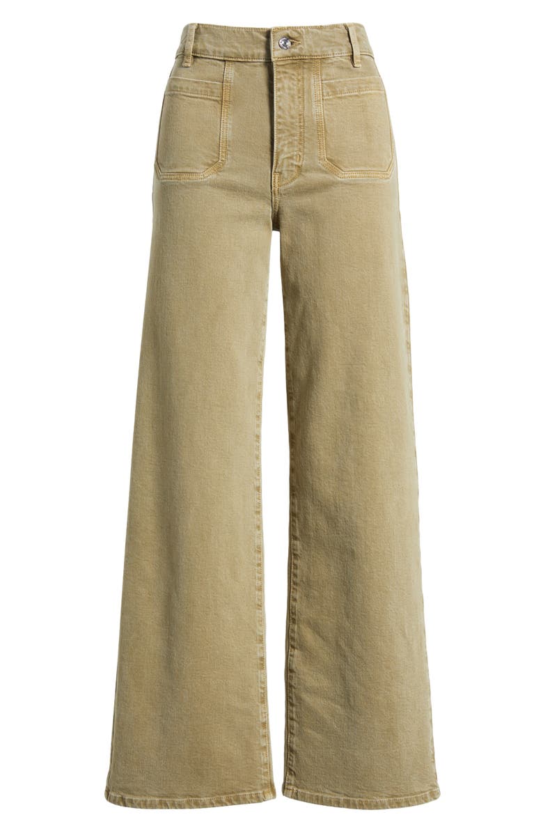 FRAME Le Slim Palazzo Patch Pocket High Waist Wide Leg Jeans, Alternate, color, 