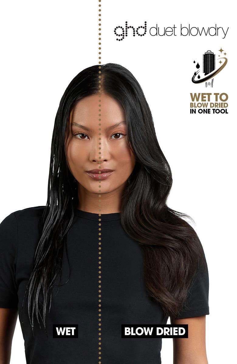 ghd Duet Blowdry 2-in-1 Hair Dryer Brush, Alternate, color, Black