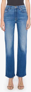 MOTHER The Kick It High Waist Straight Leg Jeans