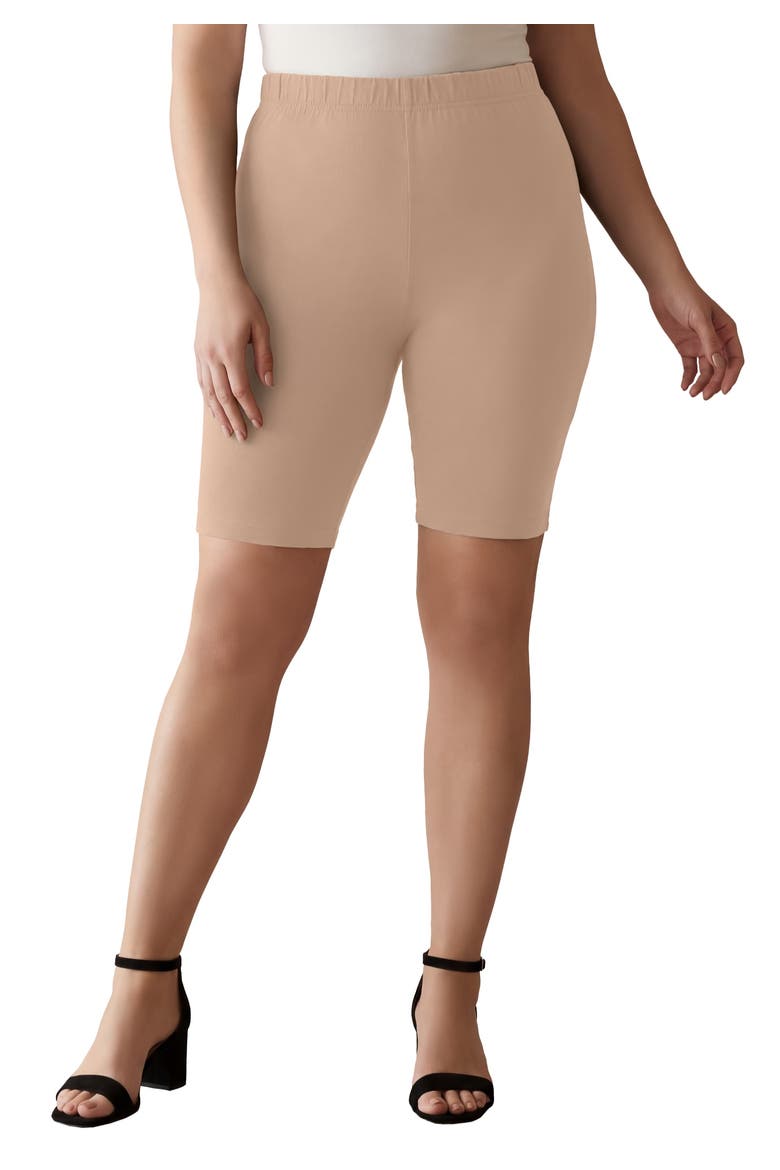 Everyday Stretch Cotton Bike Short, Main, color, NUDE