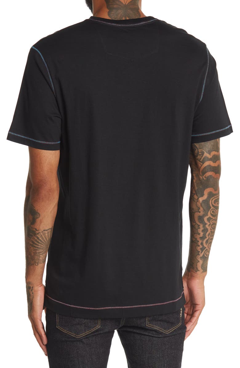 Robert Graham Eye of the Skull Short Sleeve V-Neck T-Shirt, Alternate, color,