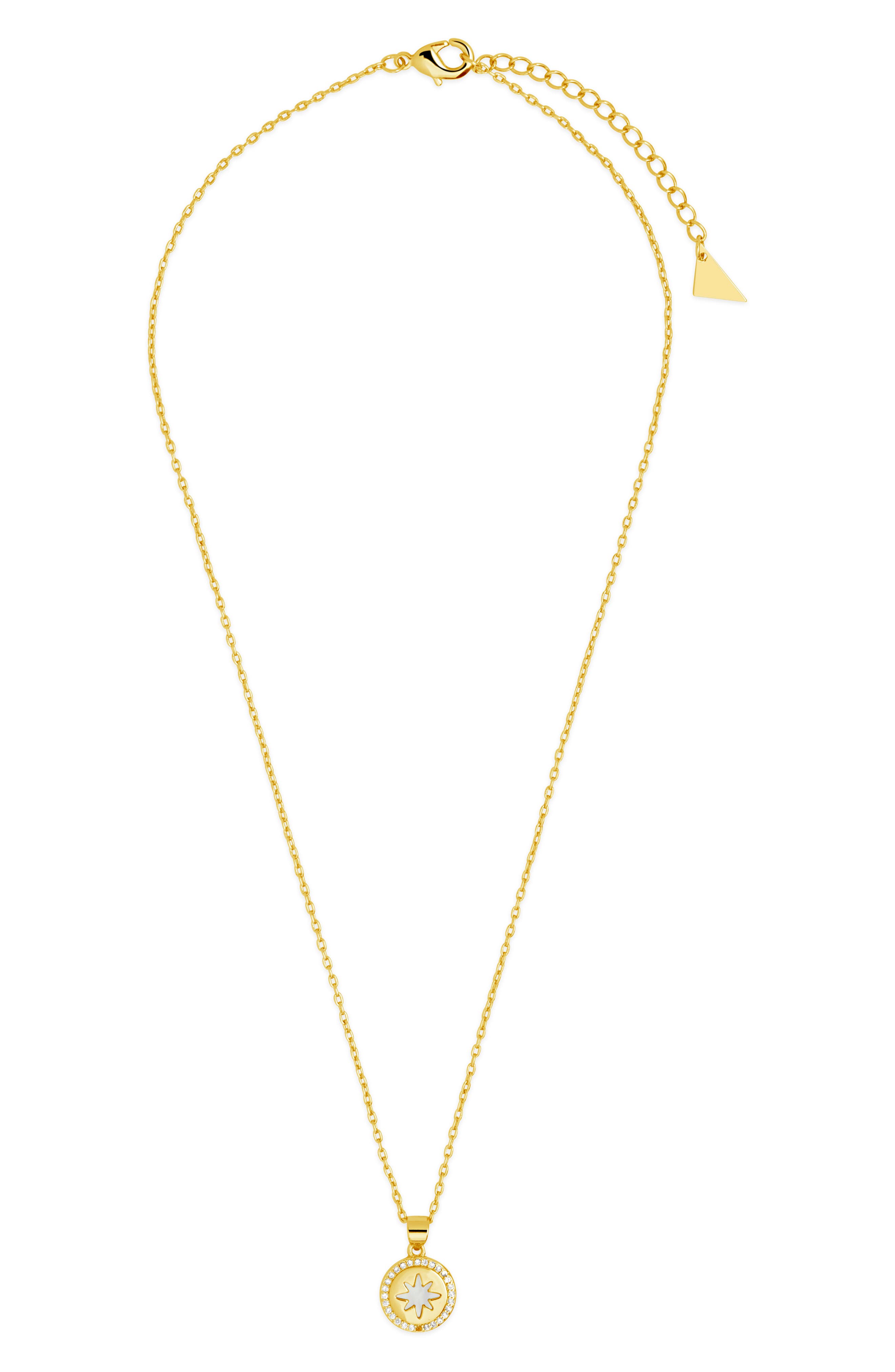 Sterling Forever Brae Mother-of-Pearl Pendant Necklace