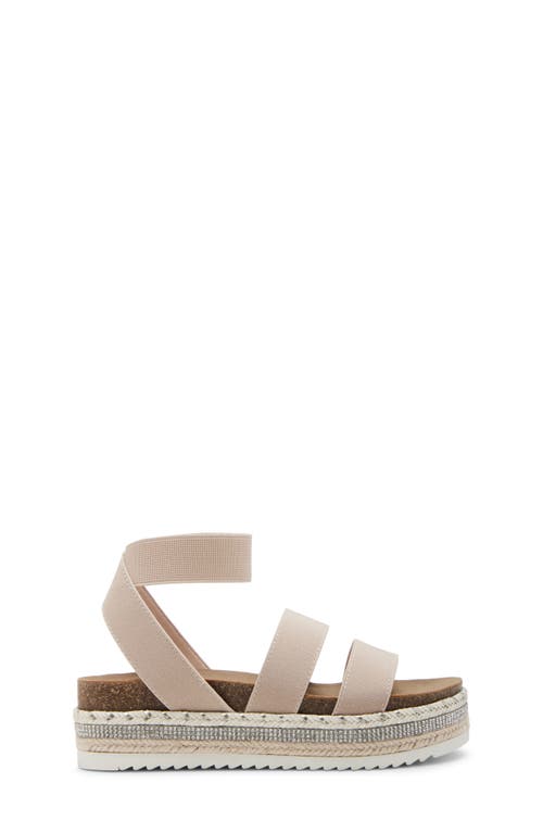 Steve Madden Kids' Jcharisa Ankle Strap Espadrille Platform Sandal In Natural