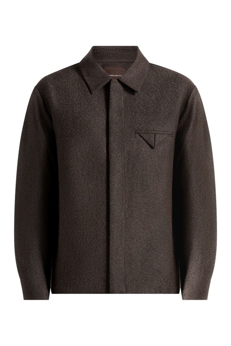 Elliot Melange Tailored Shirt, Alternate, color, Brown