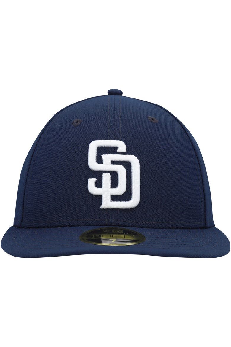 Men's New Era Navy San Diego Padres Oceanside Low Profile 59FIFTY Fitted Hat, Alternate, color, Navy