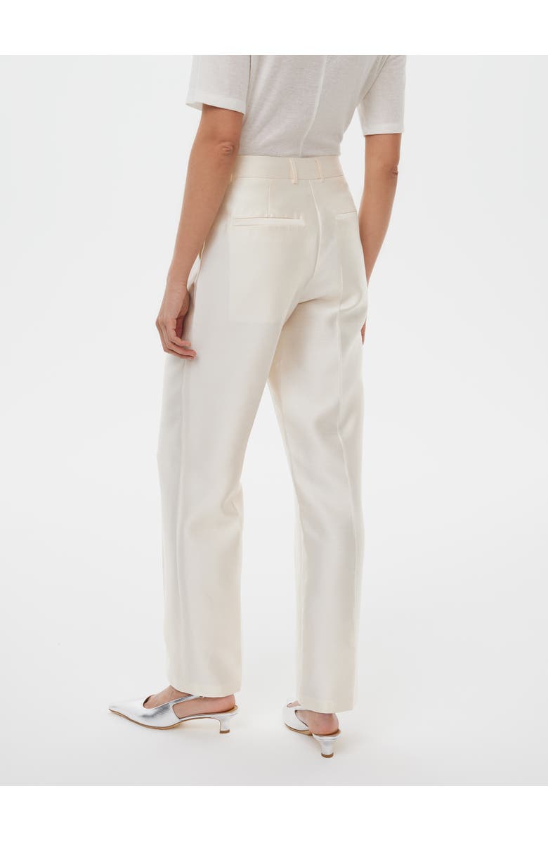 Alas Bridal Tailored Silk Wool Pants, Alternate, color, Starlight White