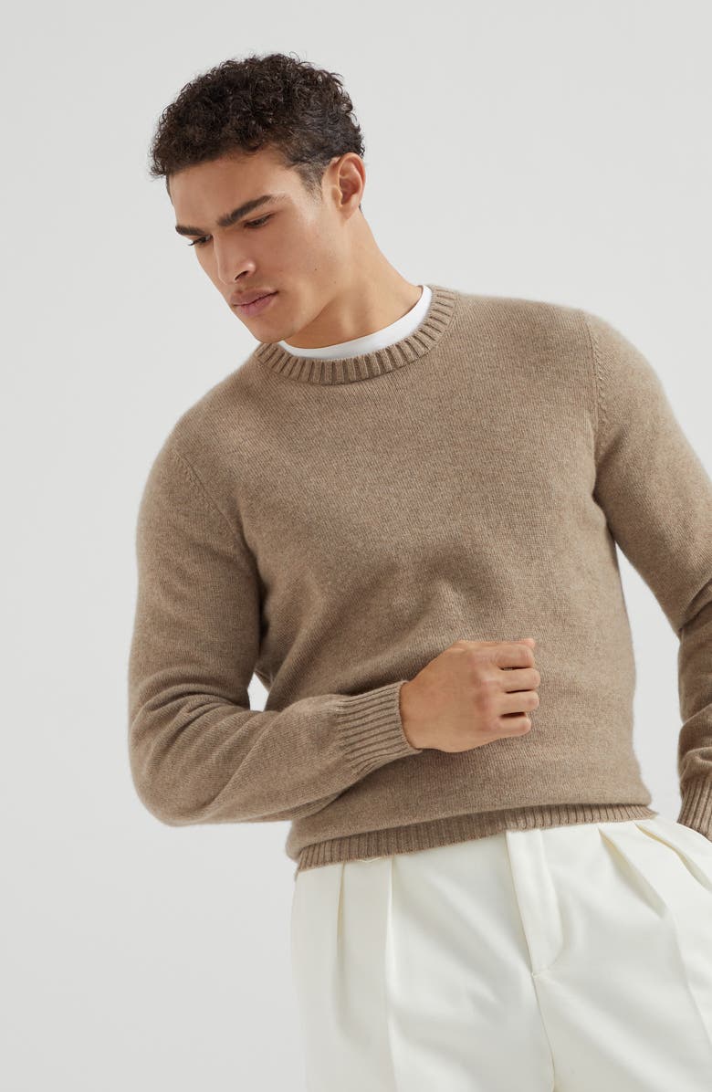 Brunello Cucinelli Cashmere sweater, Alternate, color, Brown