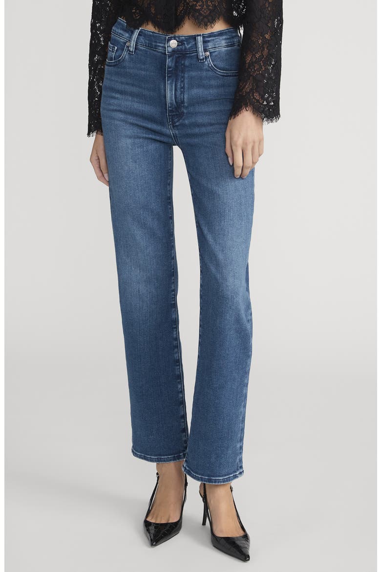 Le Sleek Straight High Waist Straight Leg Jeans, Main, color, REIGN