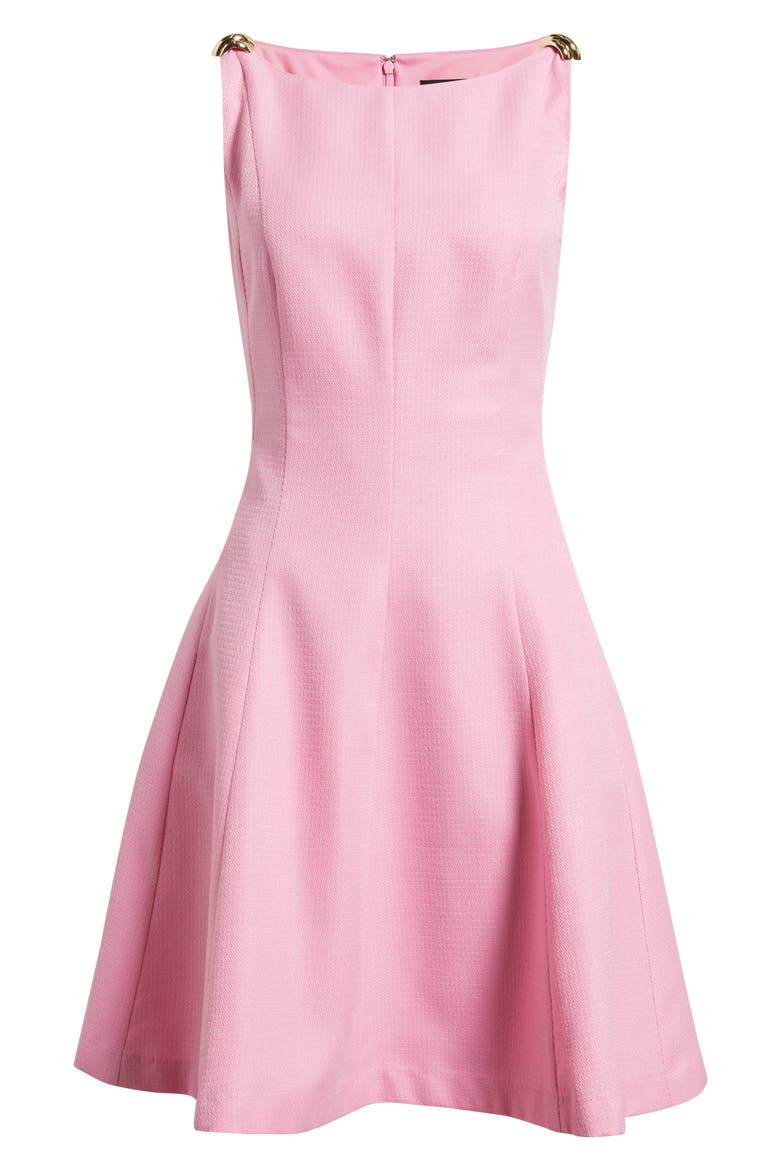 Bouclé Fit & Glare Dress, Alternate, color, FLAMINGO