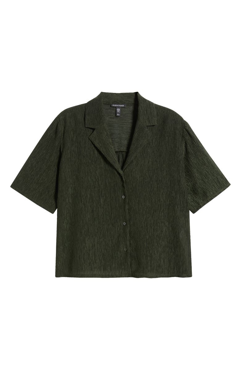 Eileen Fisher Texture Elbow Sleeve Shirt, Alternate, color, Seawd
