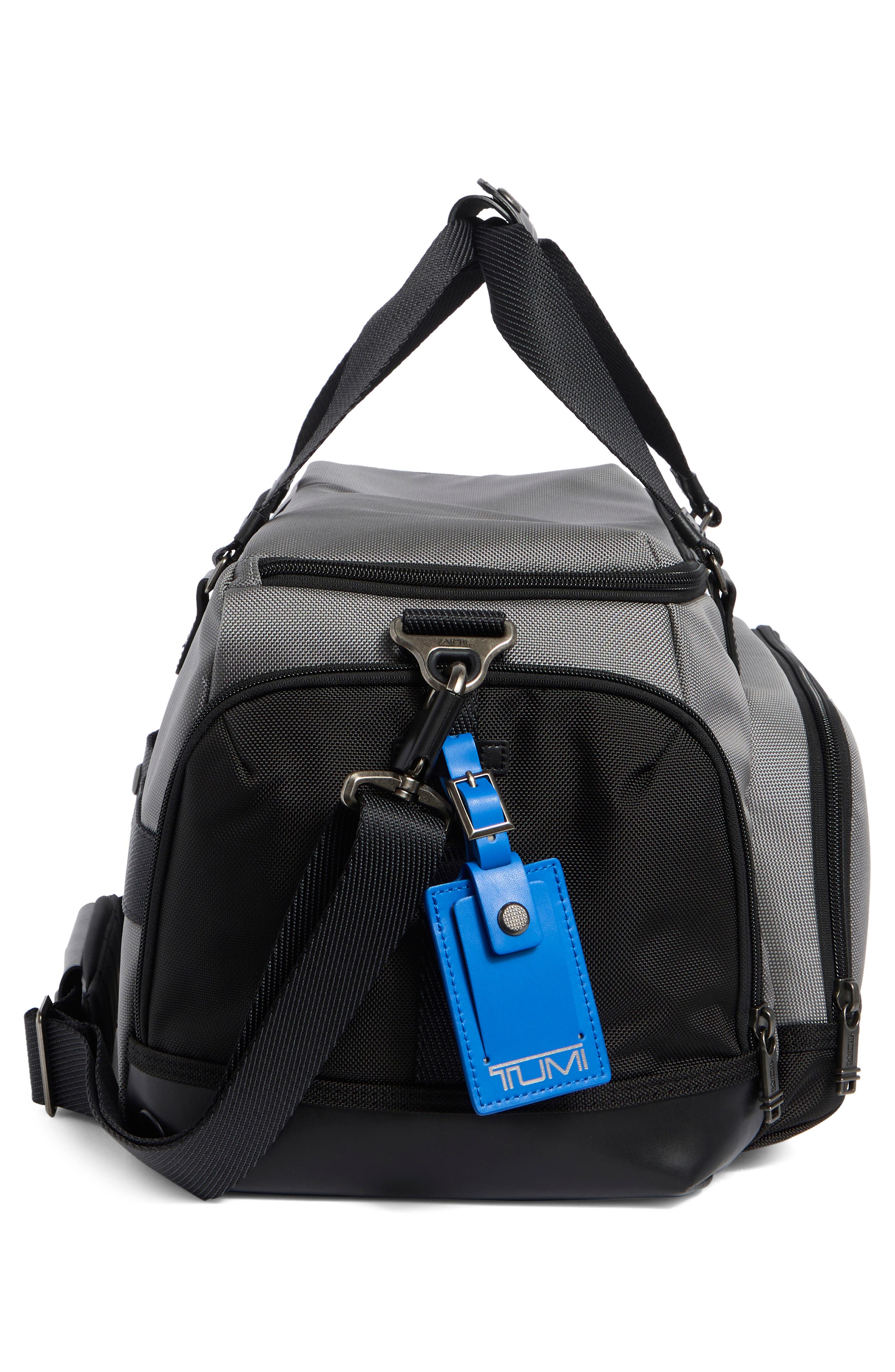 TUMI Charge Duffle Bag, Alternate, color, Dark Graphite/ Blue