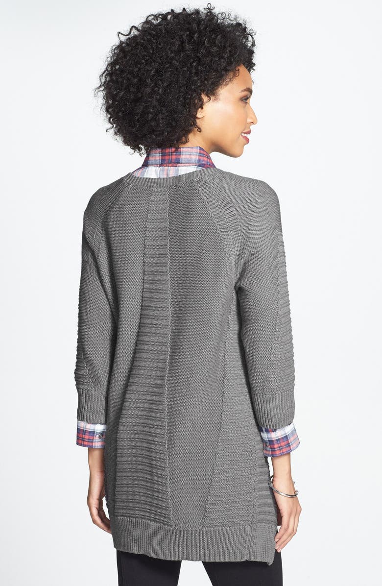 Caslon<sup>®</sup> Zip Hem Tunic Sweater, Alternate, color, 