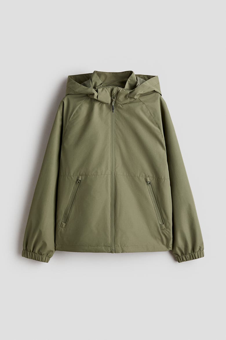 Water-repellent Shell Jacket, Main, color, Khaki green