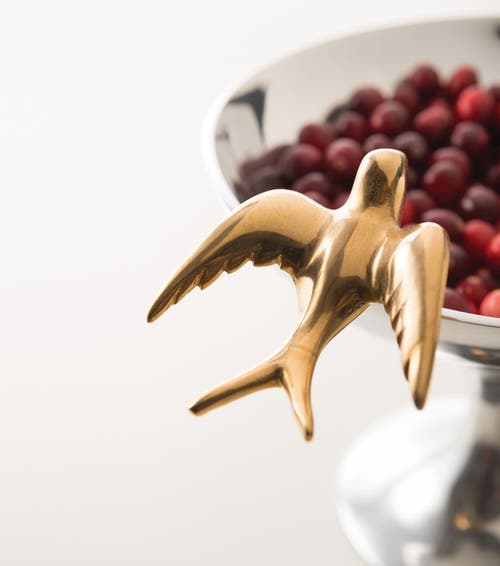 Lunares Dove Cocktail Napkin Holder In Gold