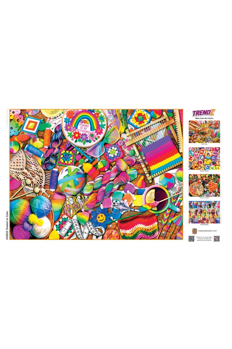 Hooked on Color 300 Piece Jigsaw Puzzle, Alternate, color, Multicolor