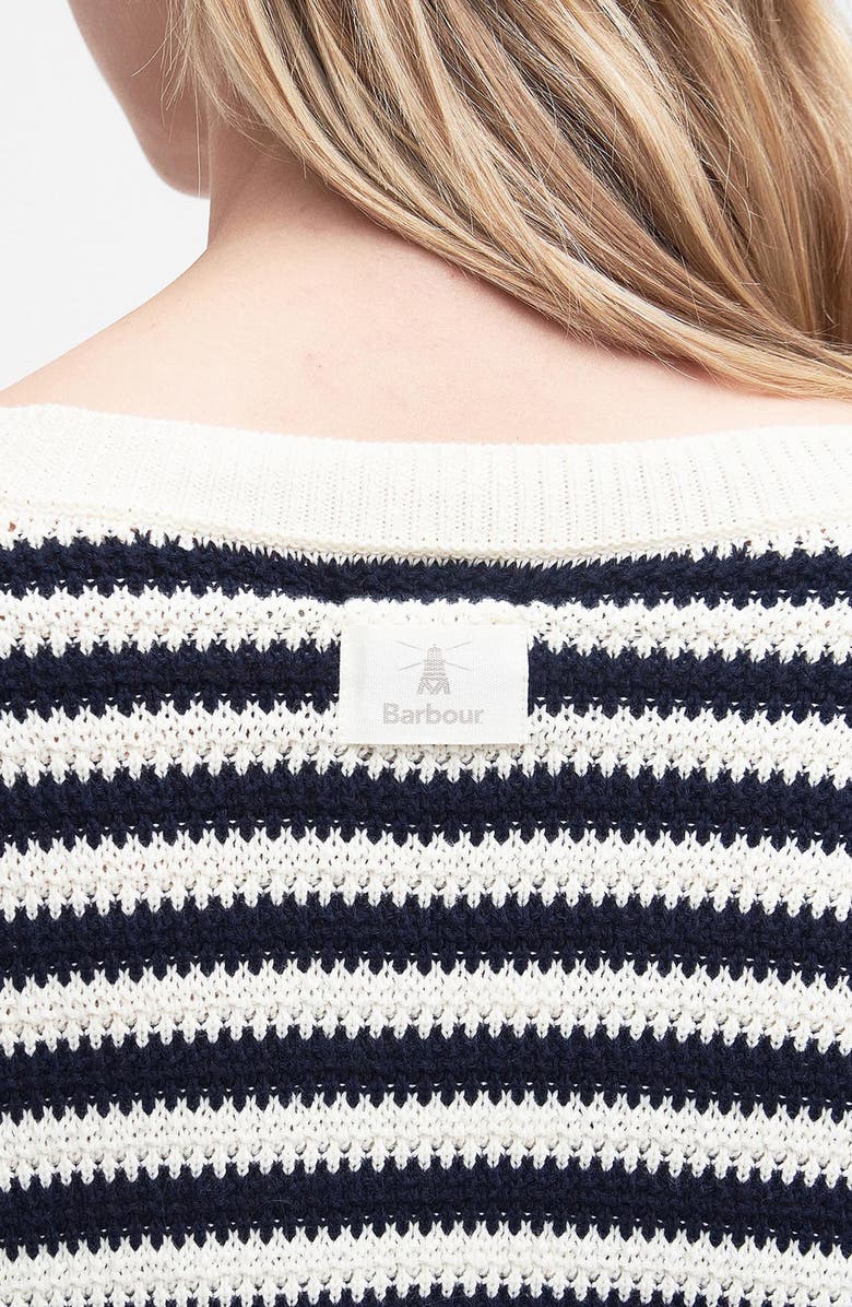 Barbour Sandgate Stripe Cotton V-Neck Cardigan, Alternate, color,