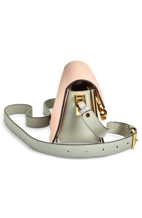 Marni Multicolor Leather Trunkaroo Mini Shoulder Bag In Camelia/shell/storm