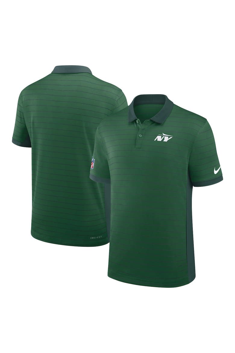 Men's Nike Green New York Jets Sideline Victory Stripe Performance Polo, Alternate, color, Green