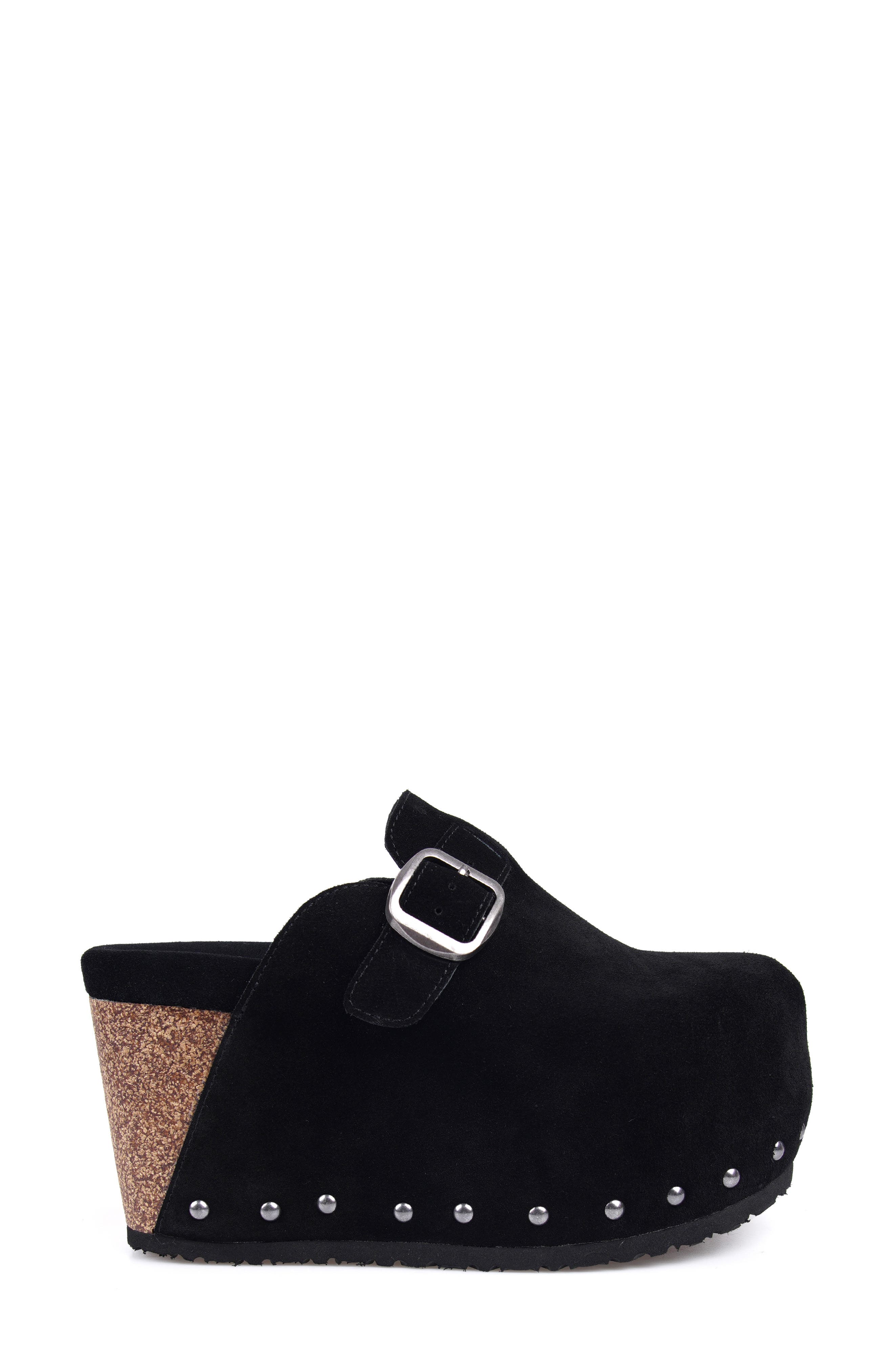 ZIGI Cuna Platform Clog, Alternate, color, Black Suede