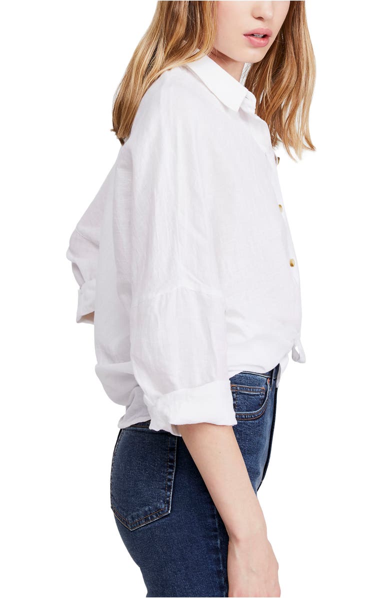 BDG Urban Outfitters Boysie Linen & Cotton Shirt, Alternate, color,