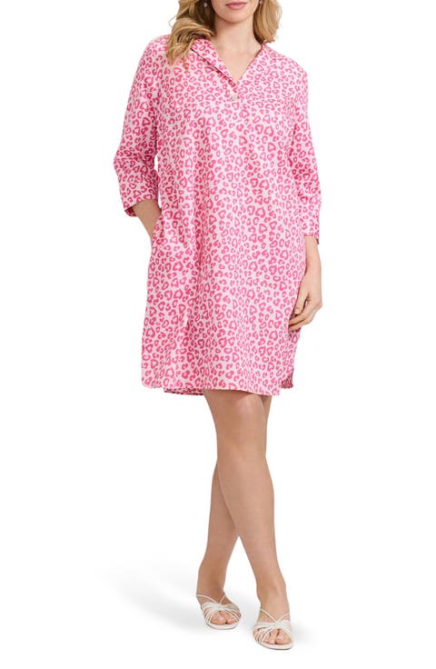 Sloane Leopard Print Shirtdress (Plus)