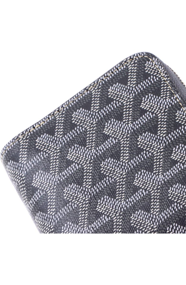 Pre-Owned Goyard Matignon Zip Wallet Coated Canvas with Leather PM, Alternate, color, Gray