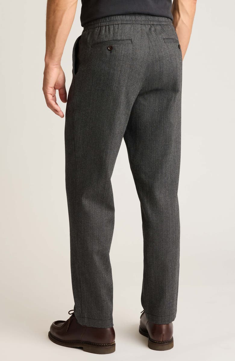 Bonobos Elastic Waist Wool Blend Pants, Alternate, color, Grey Herringbone