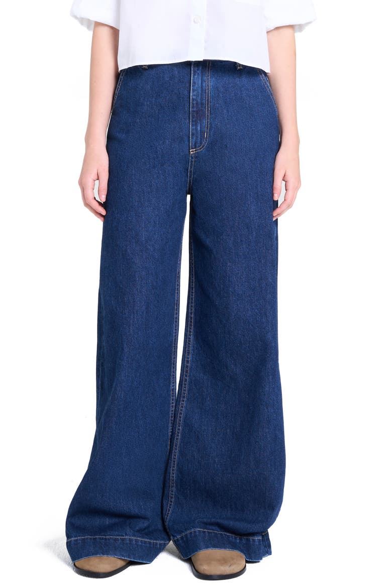 McDougal Wide Leg Jeans, Main, color, DARK STONE