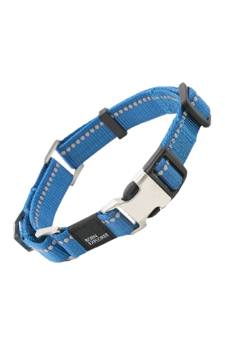 PET LIFE 'Advent' Outdoor Series 3M Reflective 2-in-1 Durable Martingale Training Dog Leash & Collar - Large, Alternate, color, Blue