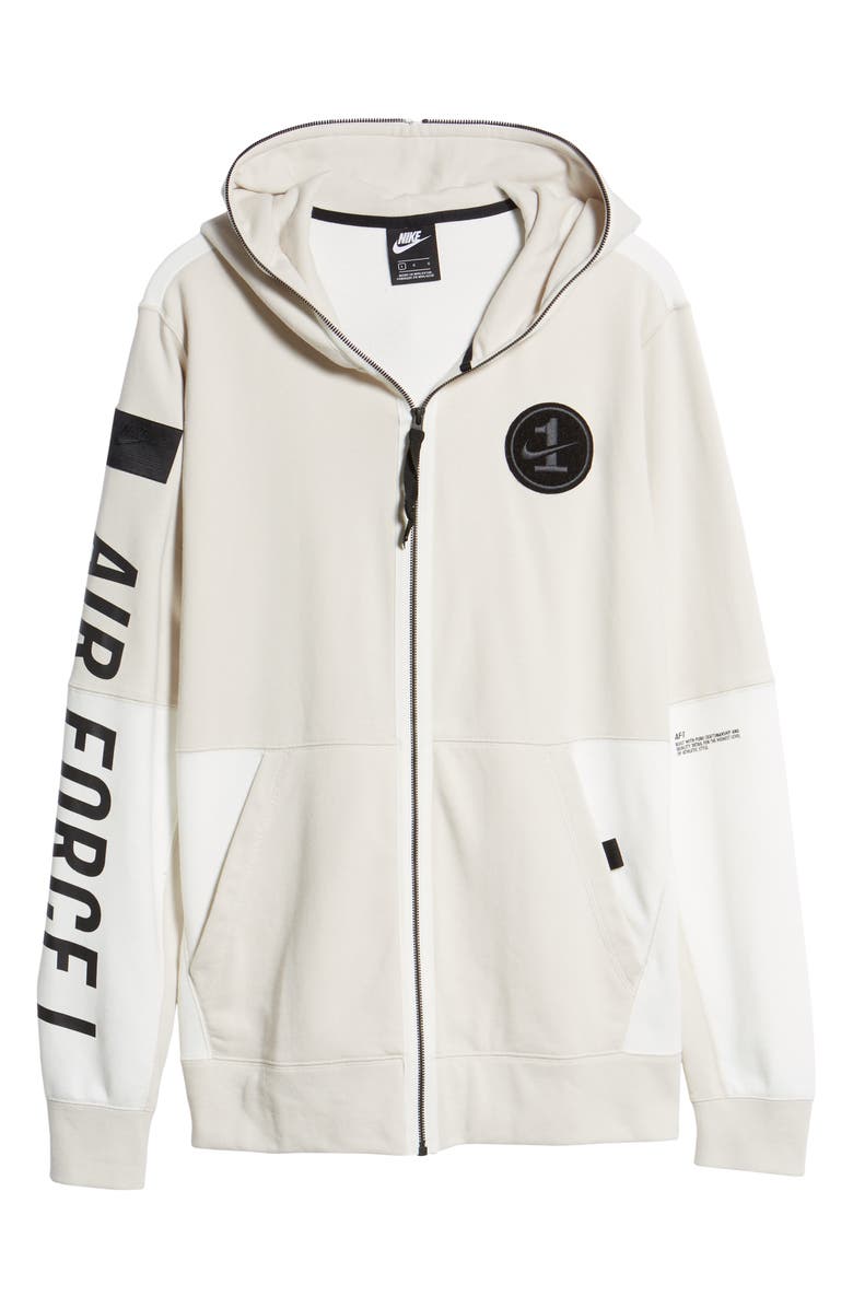 Nike Air Force One Zip Hoodie Jacket, Alternate, color,
