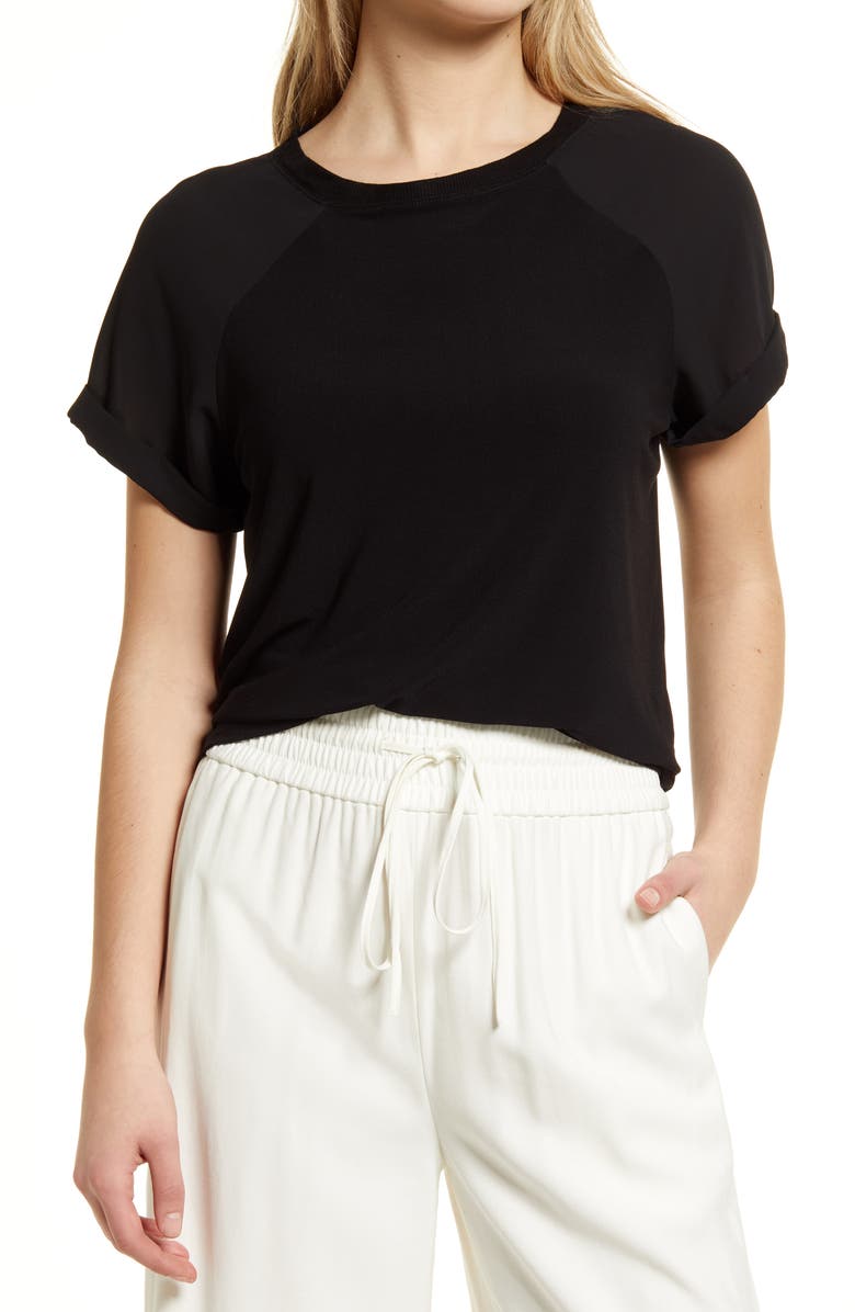 Halogen<sup>®</sup> Women's Mix Media T-Shirt, Main, color, 