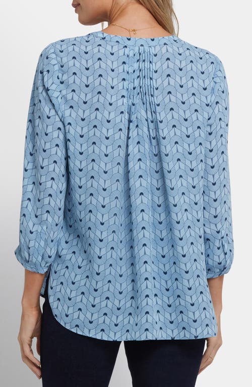 Nydj Pintuck Top In Blue
