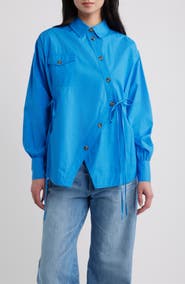 Damson Madder Lux Asymmetrical Organic Cotton Shirt