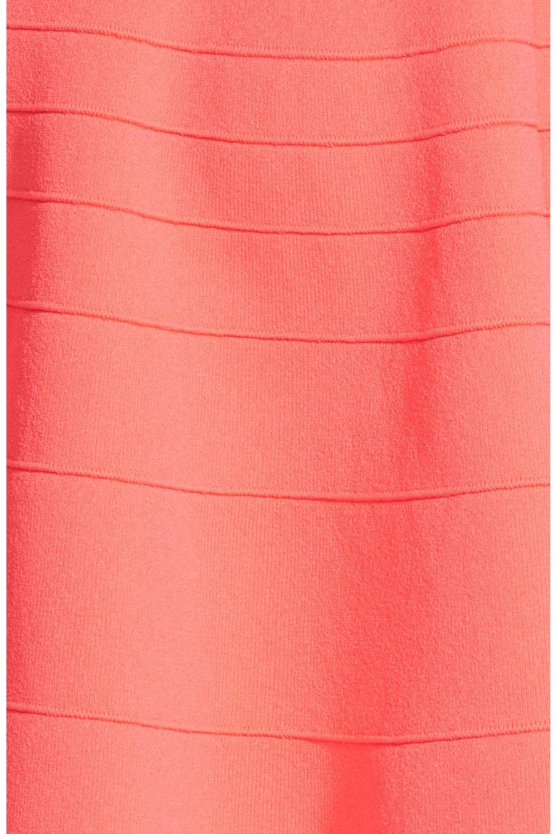 'Frinca' Textured Skater Dress, Alternate, color, ORANGE