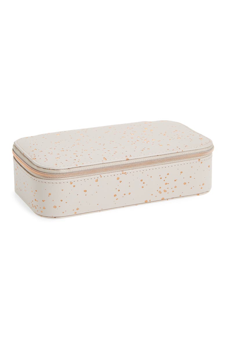 Medium Rectangular Jewelry Box, Main, color, GREY- METALLIC CONFETTI