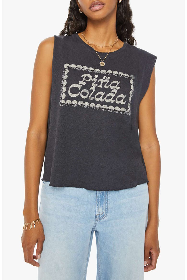 The Little Goodie Goodie Piña Colada Graphic Crop Tank, Main, color, PINA COLADA