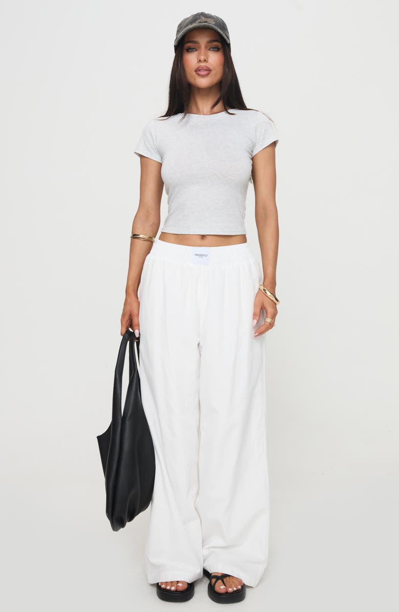 Princess Polly Beach House Wide Leg Pants, Alternate, color, White