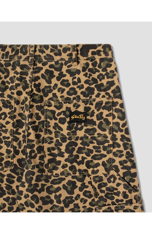 Stan Ray Big Job Carpeneter Shorts In Leopard Camo
