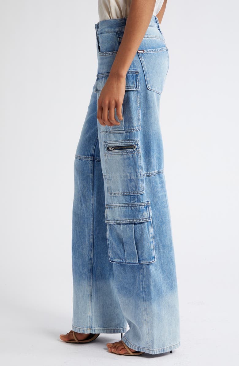 Alice + Olivia Cay Baggy Cargo Jeans, Alternate, color,
